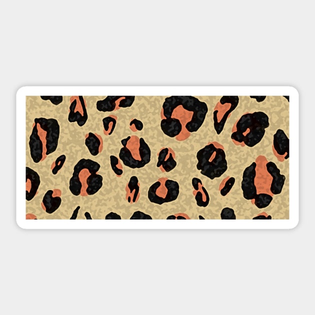 Rocky Flintstone Designer Label Timeless Leopard Print. Sticker by FlintstoneRocky